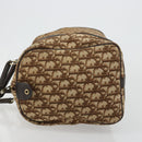 Christian Dior Trotter Canvas Hand Bag Brown Gold Auth ka4670-5