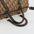 Christian Dior Trotter Canvas Hand Bag Brown Gold Auth ka4670-7