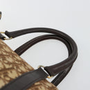 Christian Dior Trotter Canvas Hand Bag Brown Gold Auth ka4670-8