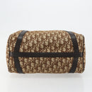 Christian Dior Trotter Canvas Hand Bag Brown Gold Auth ka4670-9