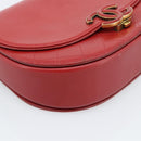 CHANEL Chain Shoulder Bag Calf Skin Red CC Auth ka4671M-13