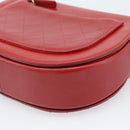 CHANEL Chain Shoulder Bag Calf Skin Red CC Auth ka4671M-14