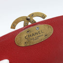 CHANEL Chain Shoulder Bag Calf Skin Red CC Auth ka4671M-17