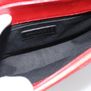 CHANEL Chain Shoulder Bag Calf Skin Red CC Auth ka4671M-19