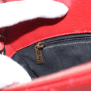 CHANEL Chain Shoulder Bag Calf Skin Red CC Auth ka4671M-22