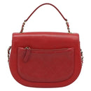 CHANEL Chain Shoulder Bag Calf Skin Red CC Auth ka4671M-3