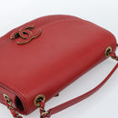 CHANEL Chain Shoulder Bag Calf Skin Red CC Auth ka4671M-6