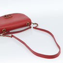 CHANEL Chain Shoulder Bag Calf Skin Red CC Auth ka4671M-9