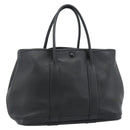 HERMES Garden Twily TPM Hand Bag Leather Black Silver Auth ka4672-1