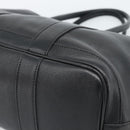 HERMES Garden Twily TPM Hand Bag Leather Black Silver Auth ka4672-9
