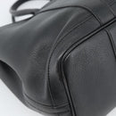 HERMES Garden Twily TPM Hand Bag Leather Black Silver Auth ka4672-16