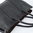 HERMES Garden Twily TPM Hand Bag Leather Black Silver Auth ka4672-6