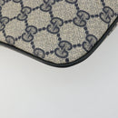 GUCCI GG Supreme Sherry Line Bag PVC Navy Gold Red 904 02 047 Auth ka4673-11