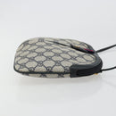 GUCCI GG Supreme Sherry Line Bag PVC Navy Gold Red 904 02 047 Auth ka4673-4