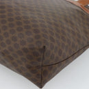 CELINE Macadam Canvas Tote Bag PVC Leather Brown Gold Auth ka4675-16