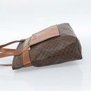 CELINE Macadam Canvas Tote Bag PVC Leather Brown Gold Auth ka4675-3