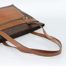 CELINE Macadam Canvas Tote Bag PVC Leather Brown Gold Auth ka4675-7