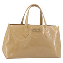 LOUIS VUITTON Vernis Wilshire PM Hand Bag Rose Flow Lantern M91642 Auth ka4676A-1