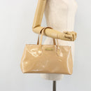 LOUIS VUITTON Vernis Wilshire PM Hand Bag Rose Flow Lantern M91642 Auth ka4676A-25