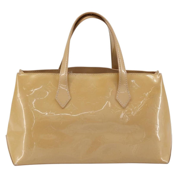 LOUIS VUITTON Vernis Wilshire PM Hand Bag Rose Flow Lantern M91642 Auth ka4676A