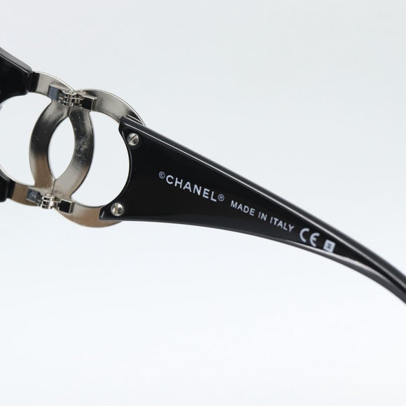 CHANEL Sunglasses plastic Black CC Auth ka4678