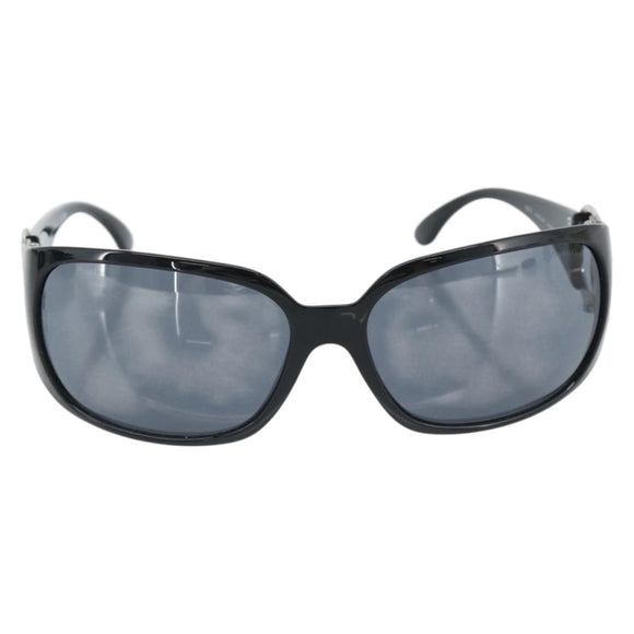 CHANEL Sunglasses plastic Black CC Auth ka4678