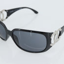 CHANEL Sunglasses plastic Black CC Auth ka4678-9