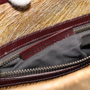 FENDI Peek A Boo Grote Handtas Leer 2-weg Beige Auth ka4679-12