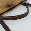 FENDI Peek A Boo Grote Handtas Leer 2-weg Beige Auth ka4679-7