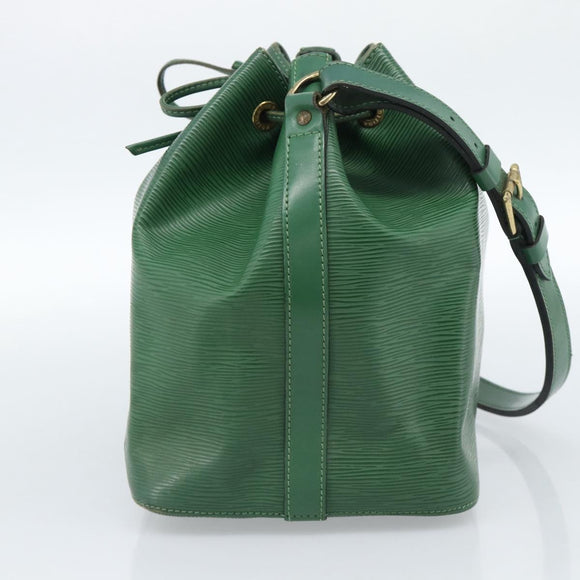 LOUIS VUITTON Epi Petit Noe Schultertasche Grün M44104 LV Auth ka4681