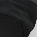 BVLGARI Hand Bag Canvas Leather Black Silver Auth ka4682-10