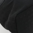 BVLGARI Hand Bag Canvas Leather Black Silver Auth ka4682-11