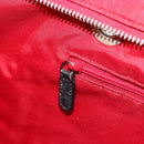 BVLGARI Hand Bag Canvas Leather Black Silver Auth ka4682-19