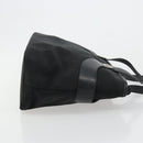 BVLGARI Hand Bag Canvas Leather Black Silver Auth ka4682-4