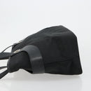 BVLGARI Hand Bag Canvas Leather Black Silver Auth ka4682-5