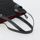BVLGARI Hand Bag Canvas Leather Black Silver Auth ka4682-7