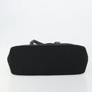 BVLGARI Hand Bag Canvas Leather Black Silver Auth ka4682-9