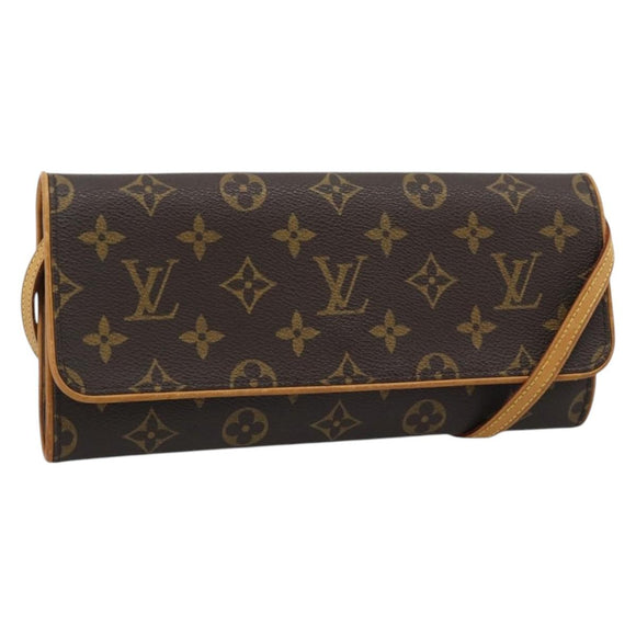 LOUIS VUITTON Monogram Pochette Twin GM Shoulder Bag M51852 LV Auth ka4683A