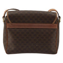 CELINE Macadam Canvas Circle Shoulder Bag PVC Leather Brown Gold Auth ka4684A-2