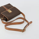 CELINE Macadam Canvas Circle Shoulder Bag PVC Leather Brown Gold Auth ka4684A-7