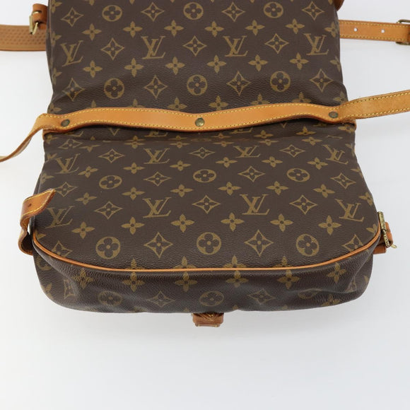 LOUIS VUITTON Monogram Saumur 30 Shoulder Bag M42256 LV Auth ka4691