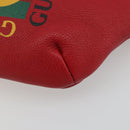 GUCCI Sherry Line Waist bag Leather Red Navy 527792 Auth ka4692A-14