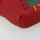 GUCCI Sherry Line Waist bag Leather Red Navy 527792 Auth ka4692A-15