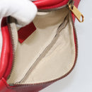 GUCCI Sherry Line Waist bag Leather Red Navy 527792 Auth ka4692A-11