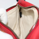 GUCCI Sherry Line Waist bag Leather Red Navy 527792 Auth ka4692A-20
