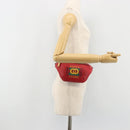 GUCCI Sherry Line Waist bag Leather Red Navy 527792 Auth ka4692A-21