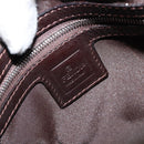 FENDI Zucca Canvas Hand Bag Brown Black Silver Auth ka4694A-17