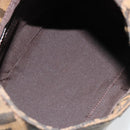 FENDI Zucca Canvas Hand Bag Brown Black Silver Auth ka4694A-18