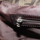 FENDI Zucca Canvas Hand Bag Brown Black Silver Auth ka4694A-21