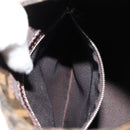 FENDI Zucca Canvas Hand Bag Brown Black Silver Auth ka4694A-22